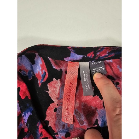 Eight Sixty for A Pea in the Pod floral maternity blouse size large EUC - Picture 6 of 8